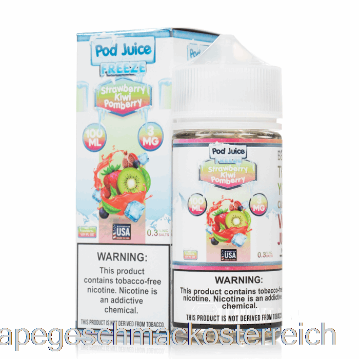 Erdbeer-Kiwi-Pomberry Einfrieren – Schotensaft – 100 Ml, 3 Mg Vape-Geschmack